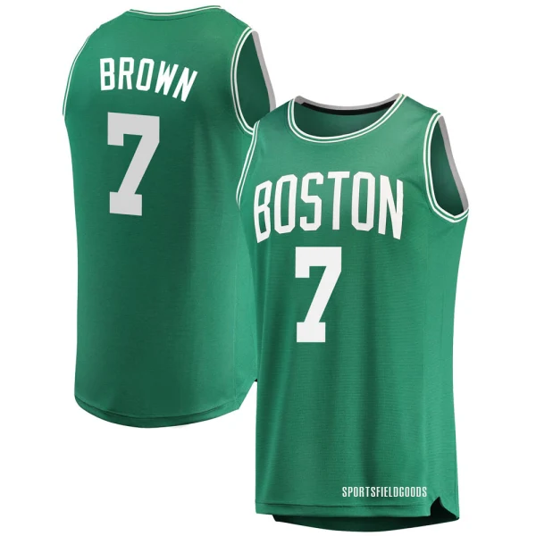 Youth Jaylen Brown Boston Celtics Green Fast Break Jersey - Icon Edition