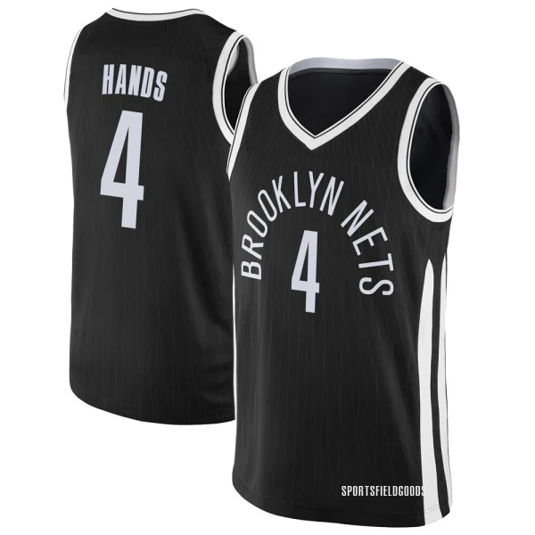 Youth Jaylen Hands Brooklyn Nets Black Swingman Jersey - City Edition