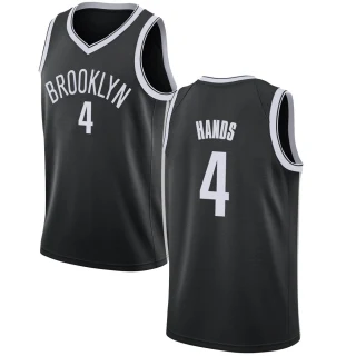 Youth Jaylen Hands Brooklyn Nets Black Swingman Jersey - Icon Edition