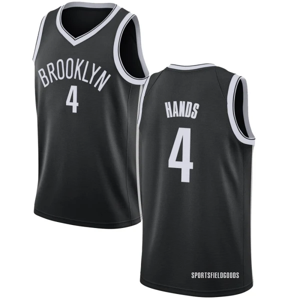 Youth Jaylen Hands Brooklyn Nets Black Swingman Jersey - Icon Edition