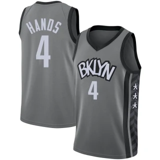 Youth Jaylen Hands Brooklyn Nets Gray Swingman Jordan Brand 2020/21 Jersey - Statement Edition