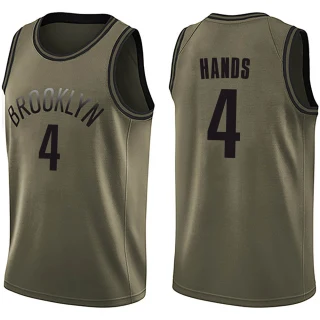 Youth Jaylen Hands Brooklyn Nets Green Swingman Salute to Service Jersey