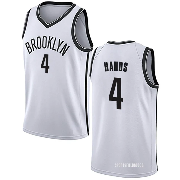 Youth Jaylen Hands Brooklyn Nets White Swingman Jersey - Association Edition