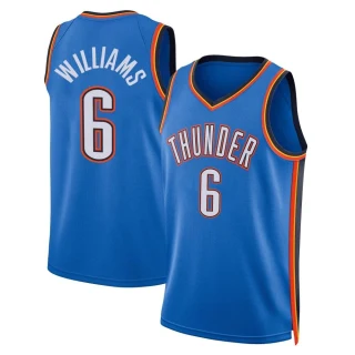 Youth Jaylin Williams Oklahoma City Thunder Blue Swingman 2022/23 Icon Edition Jersey