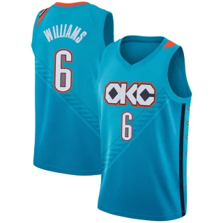 Youth Jaylin Williams Oklahoma City Thunder Swingman Turquoise 2018/19 Jersey - City Edition