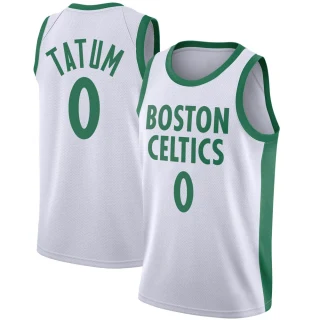 Youth Jayson Tatum Boston Celtics White Swingman 2020/21 Jersey - City Edition