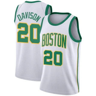Youth JD Davison Boston Celtics White Swingman 2018/19 Jersey - City Edition