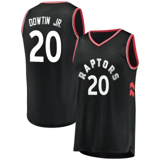 Youth Jeff Dowtin Jr. Toronto Raptors Black Fast Break Jersey - Statement Edition