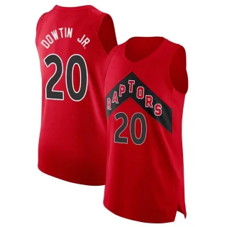 Youth Jeff Dowtin Jr. Toronto Raptors Red Authentic 2020/21 Jersey - Icon Edition