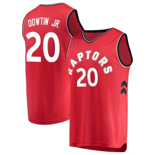 Youth Jeff Dowtin Jr. Toronto Raptors Red Fast Break Jersey - Icon Edition