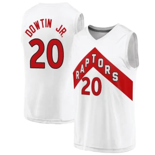 Youth Jeff Dowtin Jr. Toronto Raptors White Fast Break 2020/21 Jersey - Association Edition
