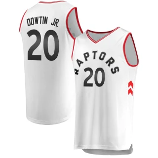 Youth Jeff Dowtin Jr. Toronto Raptors White Fast Break Jersey - Association Edition