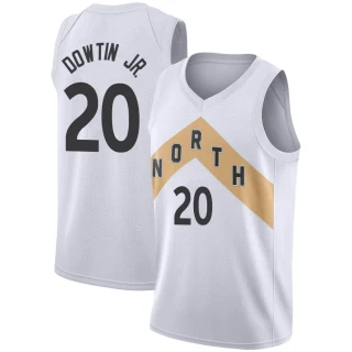 Youth Jeff Dowtin Jr. Toronto Raptors White Swingman 2018/19 Jersey - City Edition