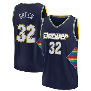 Youth Jeff Green Denver Nuggets Green Fast Break Navy 2021/22 Replica City Edition Jersey