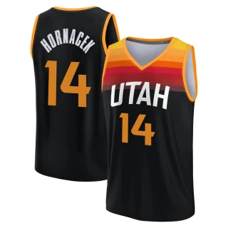 Youth Jeff Hornacek Utah Jazz Black Fast Break 2021/22 Replica City Edition Jersey