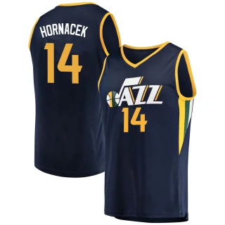 Youth Jeff Hornacek Utah Jazz Navy Fast Break Jersey - Icon Edition