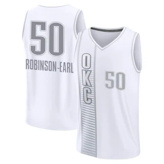 Youth Jeremiah Robinson-Earl Oklahoma City Thunder White Fast Break 2021/22 Replica City Edition Jersey