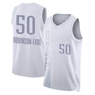 Youth Jeremiah Robinson-Earl Oklahoma City Thunder White Swingman 2021/22 City Edition Jersey