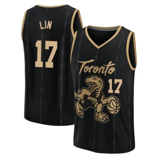 Youth Jeremy Lin Toronto Raptors Black Fast Break 2021/22 Replica City Edition Jersey