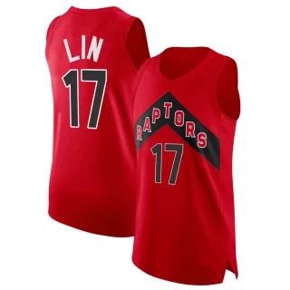 Youth Jeremy Lin Toronto Raptors Red Authentic 2020/21 Jersey - Icon Edition