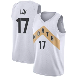 Youth Jeremy Lin Toronto Raptors White Swingman 2018/19 Jersey - City Edition