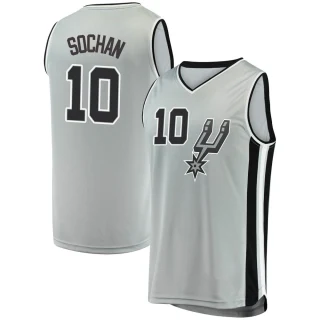 Youth Jeremy Sochan San Antonio Spurs Fast Break Silver Jersey - Statement Edition