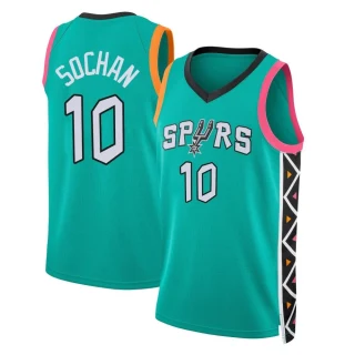 Youth Jeremy Sochan San Antonio Spurs Fast Break Turquoise 2022/23 City Edition Jersey