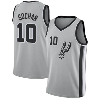 Youth Jeremy Sochan San Antonio Spurs Swingman Silver Jersey - Statement Edition