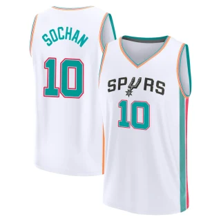 Youth Jeremy Sochan San Antonio Spurs White Fast Break 2021/22 Replica City Edition Jersey