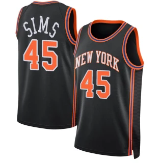 Youth Jericho Sims New York Knicks Black Swingman 2021/22 Jersey - City Edition