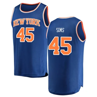 Youth Jericho Sims New York Knicks Blue Fast Break Jersey - Icon Edition