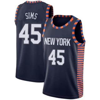 Youth Jericho Sims New York Knicks Navy Swingman 2018/19 Jersey - City Edition