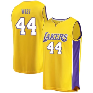 Youth Jerry West Los Angeles Lakers Gold Fast Break Jersey - Icon Edition