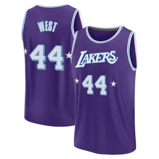 Youth Jerry West Los Angeles Lakers Purple Fast Break 2021/22 Replica City Edition Jersey