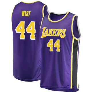 Youth Jerry West Los Angeles Lakers Purple Swingman 2018/19 Jersey - Statement Edition