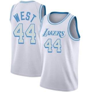 Youth Jerry West Los Angeles Lakers White Swingman 2020/21 Jersey - City Edition