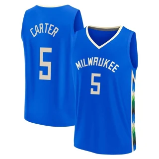 Youth Jevon Carter Milwaukee Bucks Royal Fast Break 2022/23 City Edition Jersey