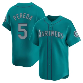 Youth Jhonny Pereda Seattle Mariners Aqua Limited Alternate Jersey