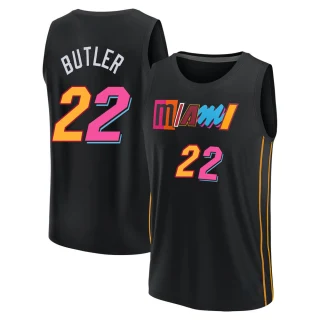 Youth Jimmy Butler Miami Heat Black Fast Break 2021/22 Replica City Edition Jersey