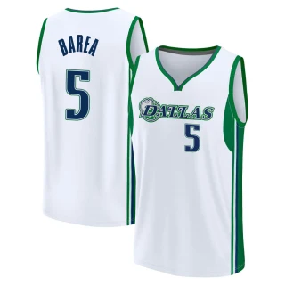 Youth J.J. Barea Dallas Mavericks White Fast Break 2021/22 Replica City Edition Jersey