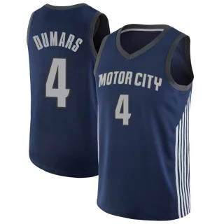 Youth Joe Dumars Detroit Pistons Navy Swingman Jersey - City Edition