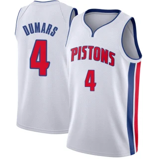 Youth Joe Dumars Detroit Pistons White Swingman Jersey - Association Edition
