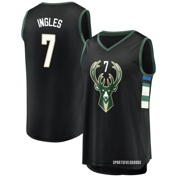 Youth Joe Ingles Milwaukee Bucks Black Fast Break Jersey - Statement Edition