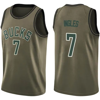 Youth Joe Ingles Milwaukee Bucks Green Swingman Salute to Service Jersey