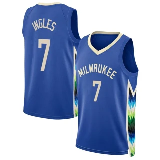 Youth Joe Ingles Milwaukee Bucks Royal Swingman 2022/23 City Edition Jersey