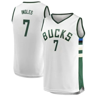 Youth Joe Ingles Milwaukee Bucks White Fast Break Jersey - Association Edition
