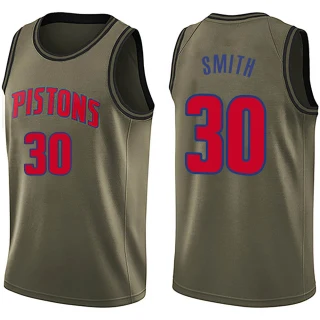 Youth Joe Smith Detroit Pistons Green Swingman Salute to Service Jersey