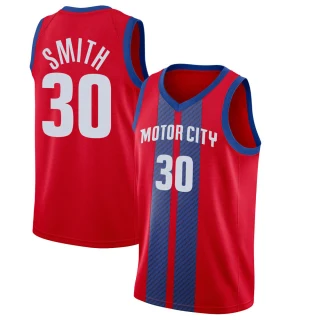 Youth Joe Smith Detroit Pistons Red Swingman 2019/20 Finished Jersey - City Edition