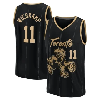 Youth Joe Wieskamp Toronto Raptors Black Fast Break 2021/22 Replica City Edition Jersey
