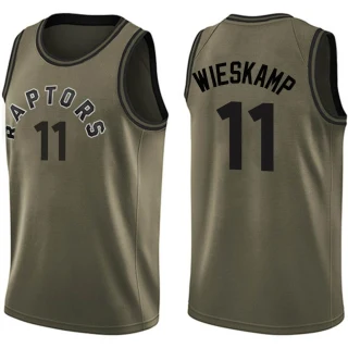 Youth Joe Wieskamp Toronto Raptors Green Swingman Salute to Service Jersey